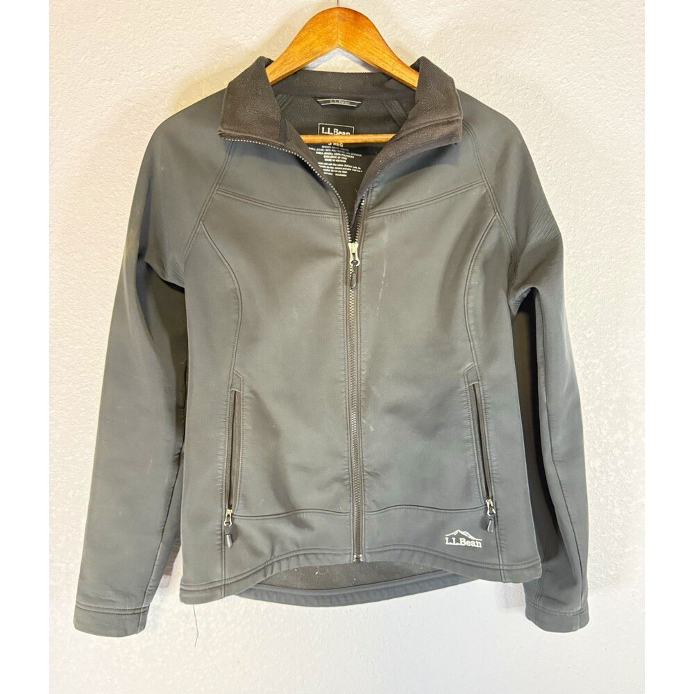 L.L.Bean Gray Full Zip Fleece Jacket Women’s Small Regular Solid Outdoor